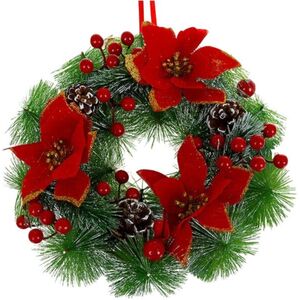 Ruhhy 26470 karácsonyi koszorú díszekkel, 30 cm kép