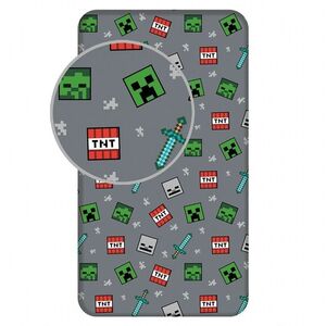 Jerry Fabrics lepedő, Minecraft We Got This, 90×200×25 cm kép