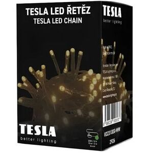 Tesla dekoratív fényfüzér, 2700K, 100 LED, 10m + 3m kábel, 230 V, 8 funkció, IP44, zöld kép