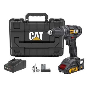 CAT AKU 18 V ütvefúró + 20 db kiegészítő, DX155.2 (1 × 2 Ah) kép