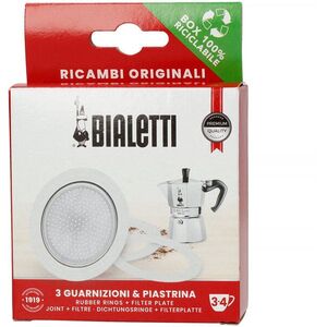 Bialetti tesnění (3 ks) + sítko pro hliníkové moka konvičky 3tz-4tz kép