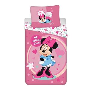 Egyszemélyes mikroszálas gyerek ágyneműhuzat 140x200 cm Minnie Sweet Like Me – Jerry Fabrics kép