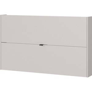 Krémszínű billenő ajtós-függő cipőtartó tölgyfa dekorral 140x83x18 cm Ameca – Germania kép