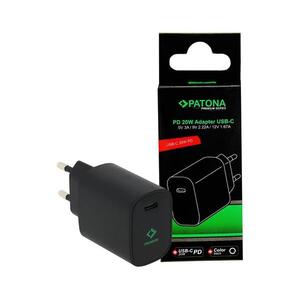 PATONA - Töltő USB-C Power delivery 20W/230V fekete PT2591 kép