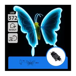 B.V. - LED kültéri dekoráció 372xLED 60 cm IP44 pillangó/kék B10303AGGJ kép