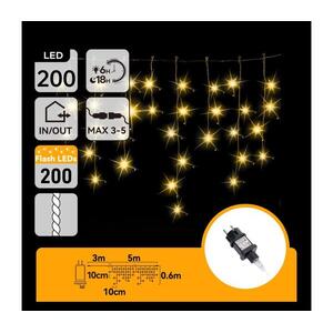 B.V. - LED kültéri karácsonyi fényfüzér 200xLED 8x0, 6m IP44 meleg fehér B10303AFOM kép
