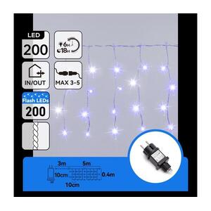 B.V. - LED kültéri karácsonyi fényfüzér 200xLED 8x0, 4m IP44 kék B10303AFOL kép