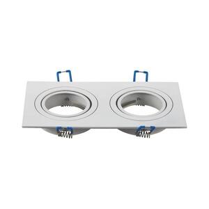 B.V. - Dupla keret GU10 foglalatú süllyesztett lámpatesthez 17, 3x9, 1 cm fehér B10405IGA kép
