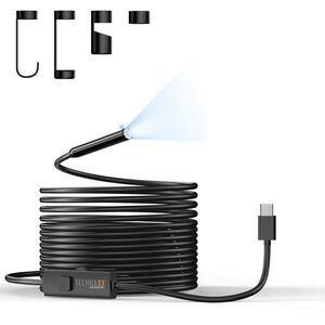 TECHNAXX USB-C endoszkópos vizsgáló kamera, 8mm, 5m, IP67, fekete kép