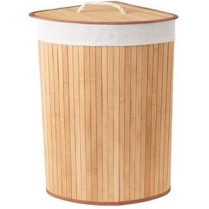 Compactor Bamboo összecsukható sarok szennyestartó kosár, fehér kép