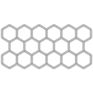 Escape6 komplett LED hatszögletű lámpatest fehér 4500 K, 17 elem 504 × 238 cm, 17 elem 504 × 238 cm kép