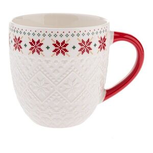 Fehér porcelán bögre 630 ml Knitting – Dakls kép