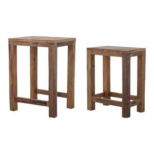 Újrahasznosított fa tárolóasztal szett 2 db-os 40x36 cm Galen – Bloomingville kép