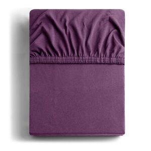 Lila gumis jersey lepedő 220x200 cm Amber – Restilo kép