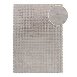 Világosszürke szintetikus szőrme szőnyeg 180x290 cm Waffle Faux Fur – Flair Rugs kép