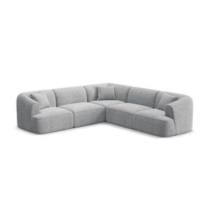 Világosszürke kordbársony sarokkanapé Campi – Cosmopolitan Design kép