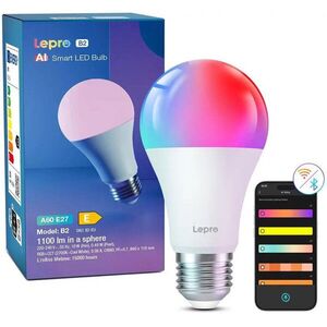 Lepro B2 AI okos izzó E27 RGBCW WiFi és Bluetooth 10 W 1100 lm, 1 db kép