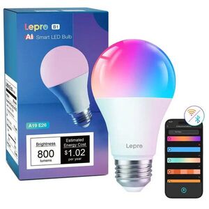 Lepro B1 AI okos izzó E27 RGBCW WiFi és Bluetooth 8.5 W 806 lm, 1 db kép