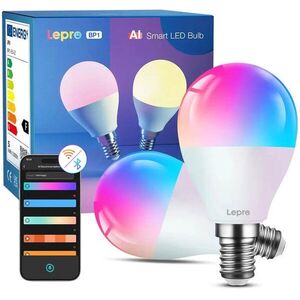 Lepro BP1 AI okos izzó E14 G45 RGBCW 4.9 W 470 lm WiFi és Bluetooth, 2 db kép