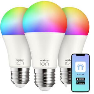 Niceboy ION SmartBulb RGB E27, 12 W, szett, 3 db kép