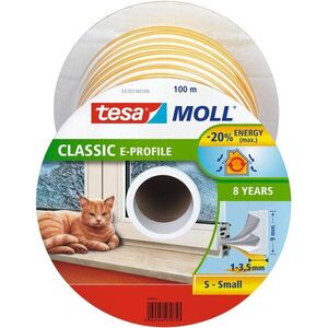 tesamoll® Gumi tömítés, fehér, ablakokhoz és ajtókhoz, E profil, dob 100m kép