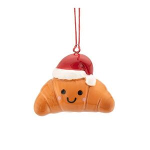Kerámia karácsonyfadísz 4 cm Croissant – Sass & Belle kép