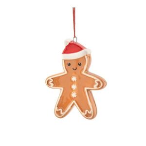 Kerámia karácsonyfadísz 6 cm Gingerbread – Sass & Belle kép