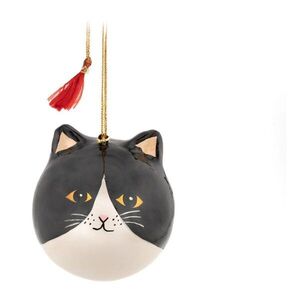 Papír karácsonyfadísz 8 cm Black Cat – Sass & Belle kép