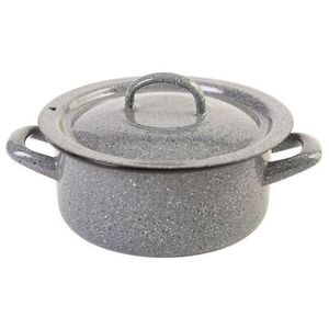 Metalac Kámen Klasik lapos zománcozott lábas fedővel, 12cm, 0, 75 l kép