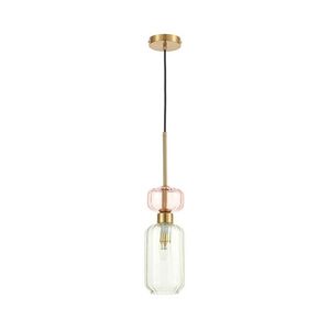 Csillár zsinóron MOLLY 1xE14/40W/230V átm. 12 cm arany/zöld/rózsaszín ML1824 kép
