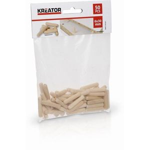 KREATOR KRT110101 - 6 x 30 mm-es asztalos tipli (50 darab) kép