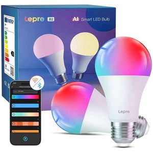 Lepro B2 AI okos izzó E27 RGBCW WiFi és Bluetooth 10 W 1100 lm, 2 db kép