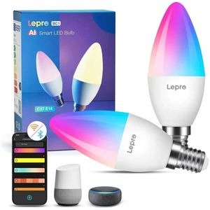 Lepro BC1 AI okos izzó E14 RGBCW 4.9 W 470 lm WiFi és Bluetooth, 2 db kép