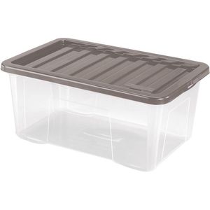 Heidrun Quasar tárolódoboz + fedél, 50 l, műanyag, 60 × 40 × 26 cm kép