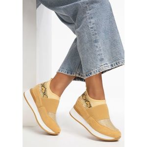 Voga sárga telitalpú sneakers kép