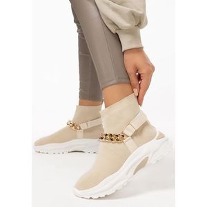 Gisella bézs high-top sneakers kép