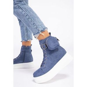 Monaco kék high-top sneakers kép