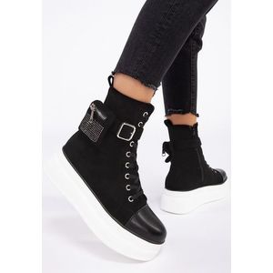 Siros fekete high-top sneakers kép