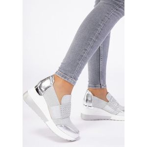 Caroline ezüst telitalpú sneakers kép