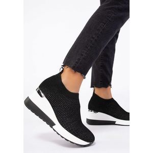 Zamora fekete telitalpú sneakers kép