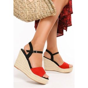 Chelsey piros platform szandál kép