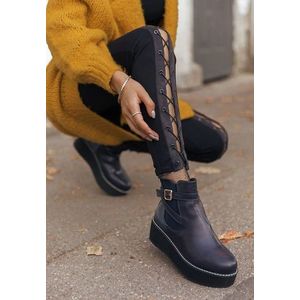 Davina tengerészkék női platform cipő kép