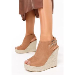 Chelsie camel platform szandál kép