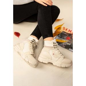 Sliema bézs high-top sneakers kép