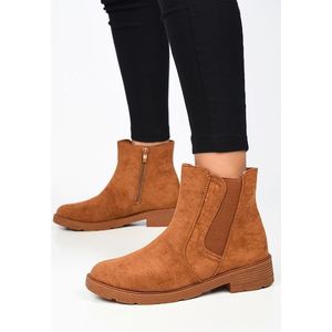 Mirona camel női bokacipők kép