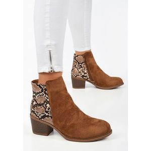 Elmida camel női bokacipők kép