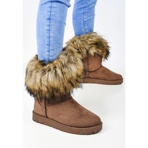 Velvety kaki női csizmák kép