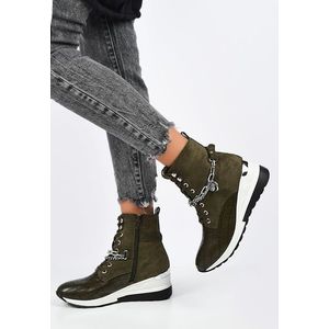 Elaina zöld high-top sneakers kép