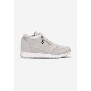 Glossy szürke női sneakers kép