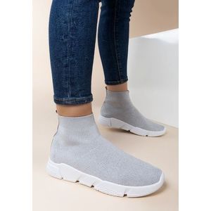 Grazia ezüst high-top sneakers kép